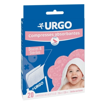 Compresses absorbantes Urgo - compresses par sachets de 2 7,5cmX7,5cm