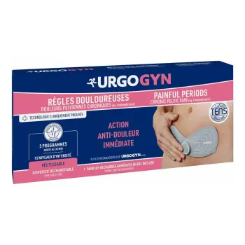 Urgogyn patch électrothérapie règles douloureuses rechargeable Urgo - un patch + 2 paires de gels rechargeables