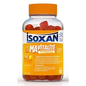 Isoxan Ma vitalité gummies 18 ans+ goût citron - pot de 60 gommes