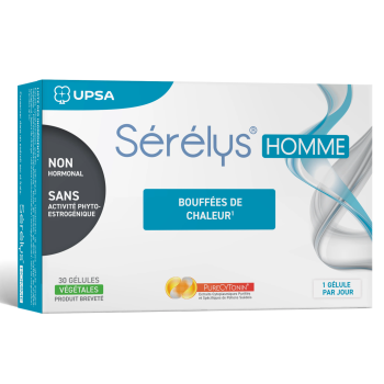 S&eacute;r&eacute;lys homme bouff&eacute;es de chaleur Upsa - boite de 30 g&eacute;lules 