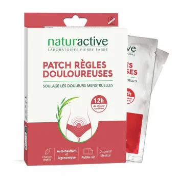 Patch r&egrave;gles douloureuses Naturactive - boite de 2 patchs 