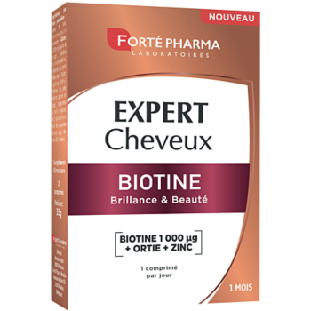 Expert cheveux biotine Forté Pharma - boite de 30 comprimés