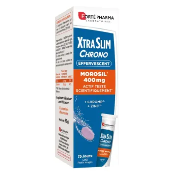 XtraSlim Chrono effervescent morosil Fort&eacute; Pharma - tube de 15 comprim&eacute;s effervescents