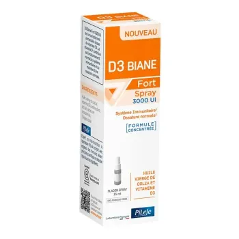D3 Biane fort spray 3000ui Pileje - flacon spray de 15ml