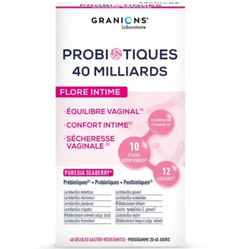 Probiotiques flore intime Granions - boite de 40 g&eacute;lules 