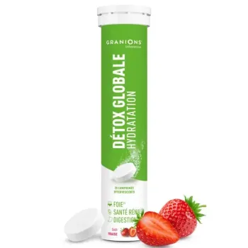 D&eacute;tox globale hydratation Granions - tube de 20 comprim&eacute;s effervescents