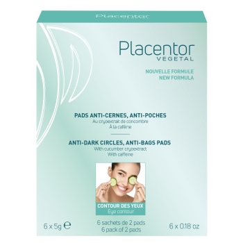 Pads anti-cernes, anti-poches Placentor - boite de 6x2 pads