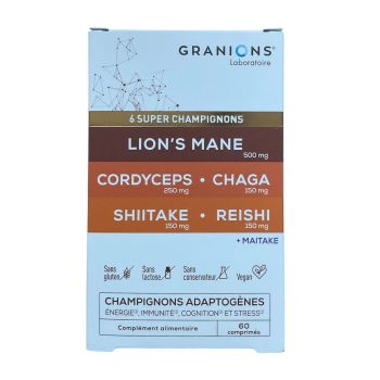 Complexe 6 super champignons Granions - boite de 60 comprimés