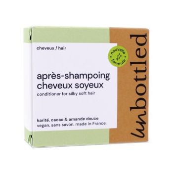 Après-shampoing solide cheveux soyeux Unbottled - pain de 50g