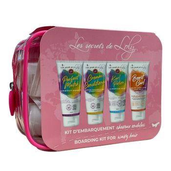 Trousse de voyage cheveux ondulés Les secrets de Loly - trousse de 4 produits