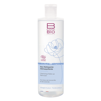 Eau nettoyante démaquillante visage et yeux BcomBIO - flacon de 400 ml