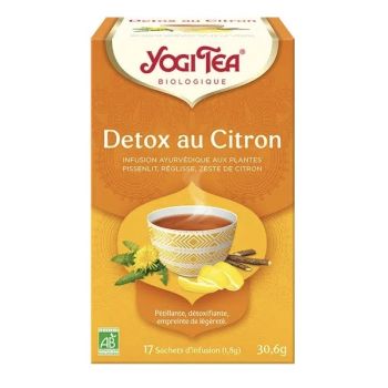 Detox citron BIO Yogi Tea - boite de 17 sachets 