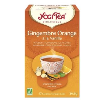 Yogi Tea Gingembre orange vanille BIO - boite de 17 sachets 