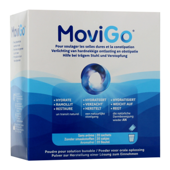 MoviGo selles dures et constipation Norgine - boite de 20 sachets 