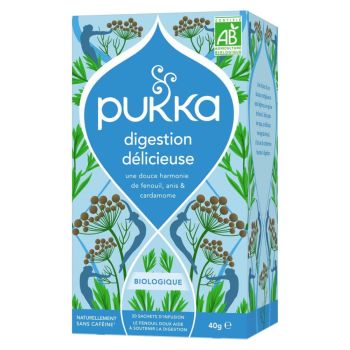Infusion digestion délicieuse bio Pukka - boîte de 20 sachets