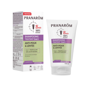 Aromapoux shampooing traitant 2 en 1 anti-poux et lentes Pranarom - tube de 150ml