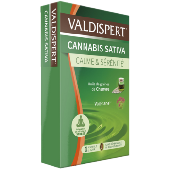Calme et sérénité cannabis sativa Valdispert - boite de 24 capsules