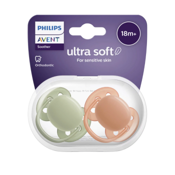Ultra soft sucette 18 mois et + Philips Avent - lot de 2 sucettes
