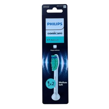 Têtes de brosse médium soft C1 ProResults Sonicare Philips - lot de 2 têtes de brosse 