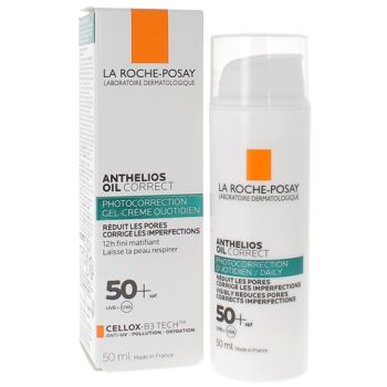 Anthelios oil correct photocorrection gel-crème quotidien La Roche-Posay SPF50+ - flacon pompe 50 ml