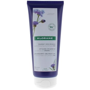 Après-shampooing déjaunissant Centaurée bio Klorane - tube de 200 ml