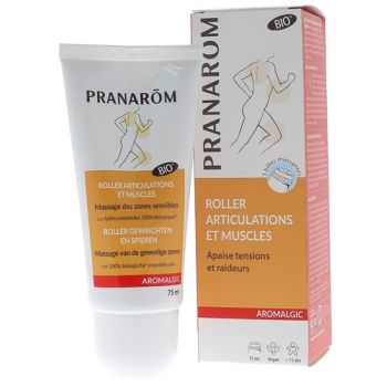 Aromalgic Roller articulations et muscles bio Pranarôm - tube de 75 ml