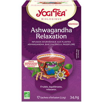 Ashwagandha Relaxation bio Yogi Tea - boite de 17 sachets