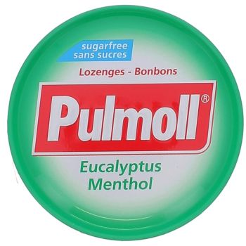 Bonbons Eucalyptus Menthol sans sucres Pulmoll - boîte de 45 g