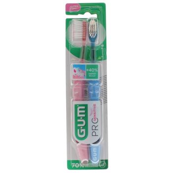 Brosse à dents Pro sensitive ultra soft GUM - lot de 2 brosses à dents