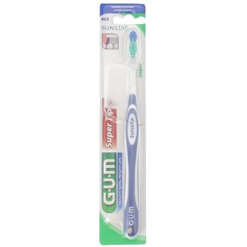 Brosse à dents SuperTip Médium 463 GUM - 1 brosse à dents de couleur verte