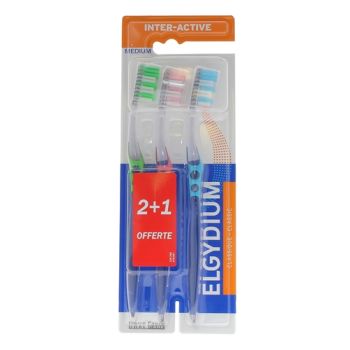 Brosses à dents inter-active Elgydium - 3 brosses à dents