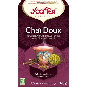 Chaï doux bio Yogi Tea - boite de 17 sachets