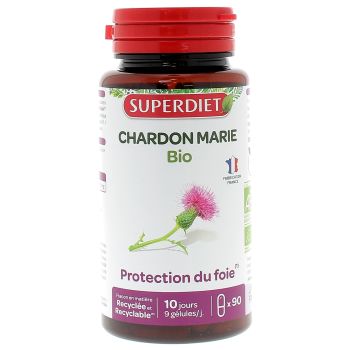 Chardon marie bio Super Diet - boite de 90 gélules