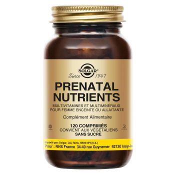 Prenatal Nutrients Solgar - flacon de 120 comprimés