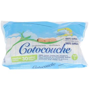 Couche en coton âge 1 Cotocouche - paquet 30 couches