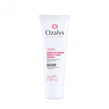 Crème de douche corps et cuir chevelu Ozalys - tube de 70ml
