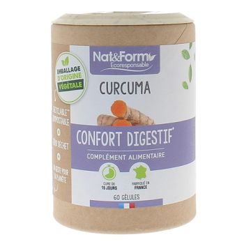 Curcuma confort digestif Nat&Form - boite de 60 gélules