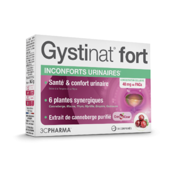Gystinat Fort inconforts urinaires 3C Pharma - boîte de 30 comprimés