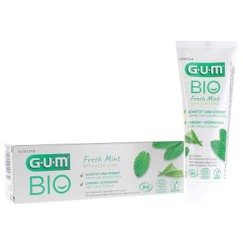 Dentifrice bio à l'Aloe Vera menthe fraîche Gum - tube de 75 ml