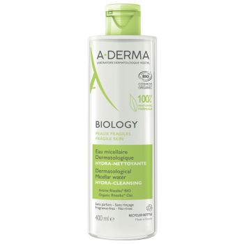 Biology Eau micellaire dermatologique hydra-nettoyante A-Derma - flacon de 400ml