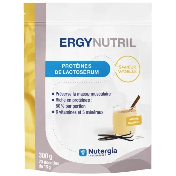 Ergynutril Protéines de lactosérum vanille Nutergia - sachet de 300g