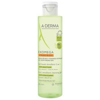 Exomega Control Gel lavant émollient A-derma - flacon de 200 ml