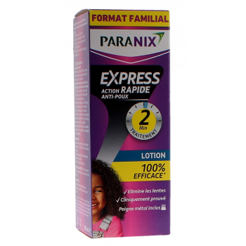 Express Lotion anti-poux Paranix - flacon de 195ml + un peigne