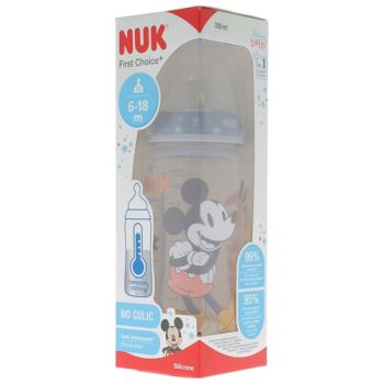 First Choice+ Biberon Temperature Control Disney Baby 6-18 mois NUK - biberon de 300 ml