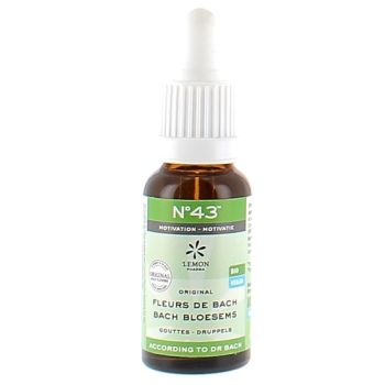 Fleurs de Bach N°43 Motivation bio Lemon Pharma - flacon de 20ml