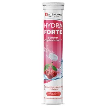 Hydra Forté booster d'hydratation arôme naturel cerise Forté Pharma - 24 comprimés effervescents