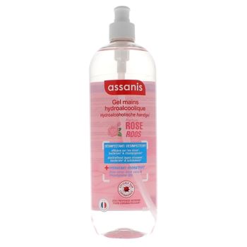 Gel hydroalcoolique Rose Assanis - flacon-pompe de 980ml