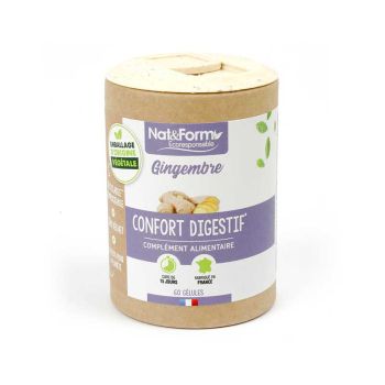 Gingembre Ecoresponsable Nat&Form - Boite de 60 gélules