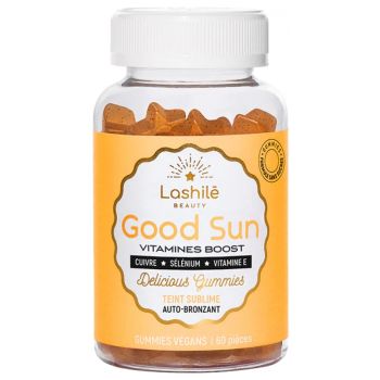 Good Sun vitamines boost teint sublime auto-bronzant Lashilé Beauty - pot de 60 gummies