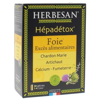 Hépadétox Herbesan - boîte de 30 gélules